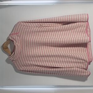 T by Talbots Pink & Light Gray‎ Split Neck Light sweatshirt  Size XL